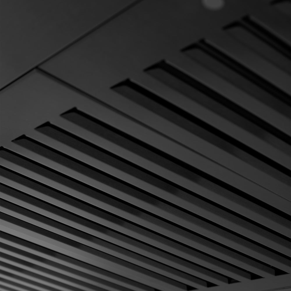 ZLINE Convertible Vent 36-inch range hood in black stainless steel BSKEN-36, detail