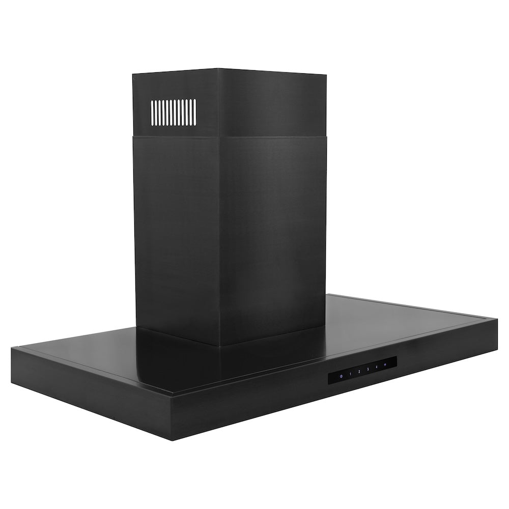 ZLINE Convertible Vent 36-inch range hood in black stainless steel BSKEN-36, from above