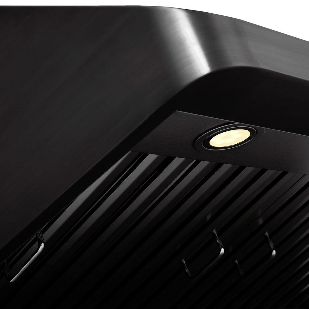 ZLINE 30-inch range hood in black stainless steel BS623-30, detail