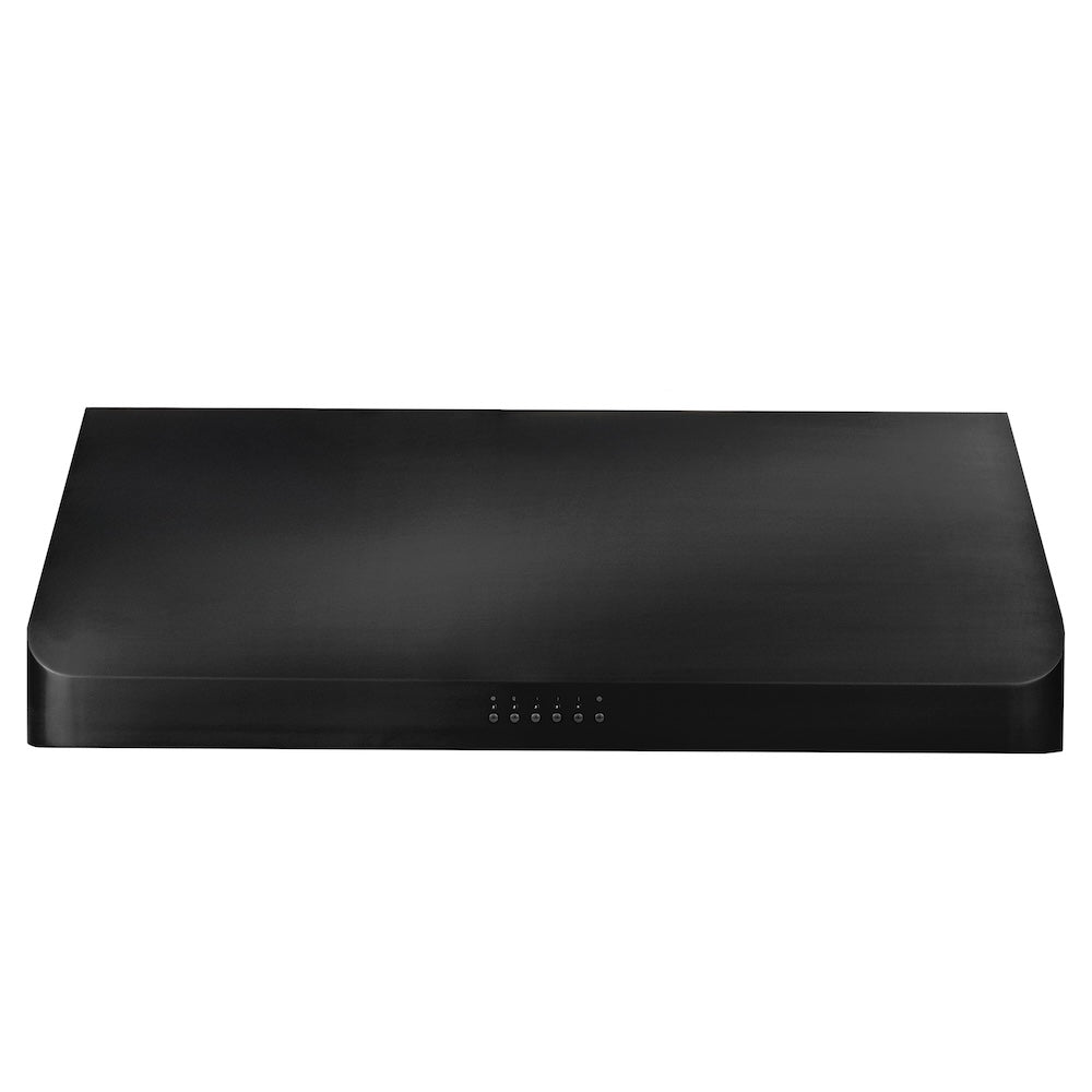 ZLINE 36-inch range hood in black stainless steel BS623-36, front view