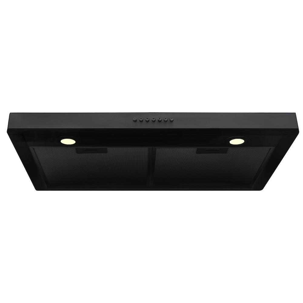 ZLINE 30-inch range hood in black stainless steel BS617-30, front view