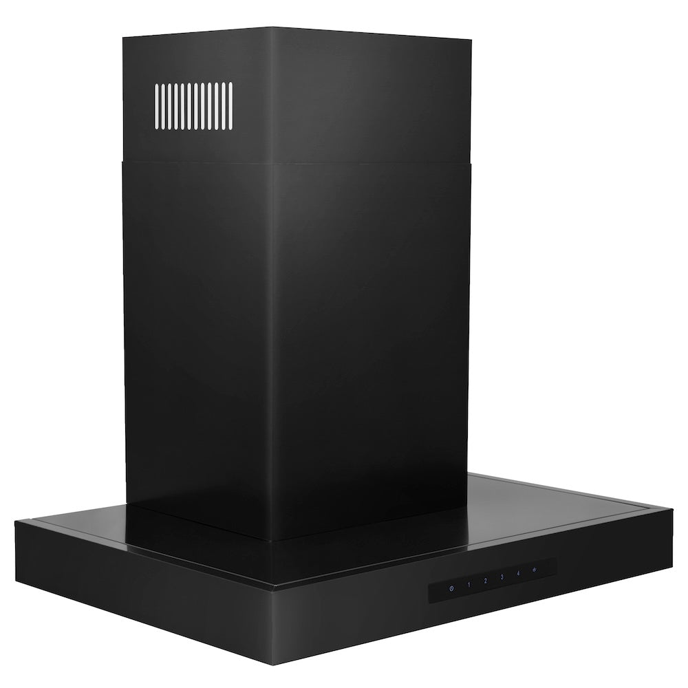 ZLINE Convertible Vent 24-inch range hood in black stainless steel BSKEN-24, from above
