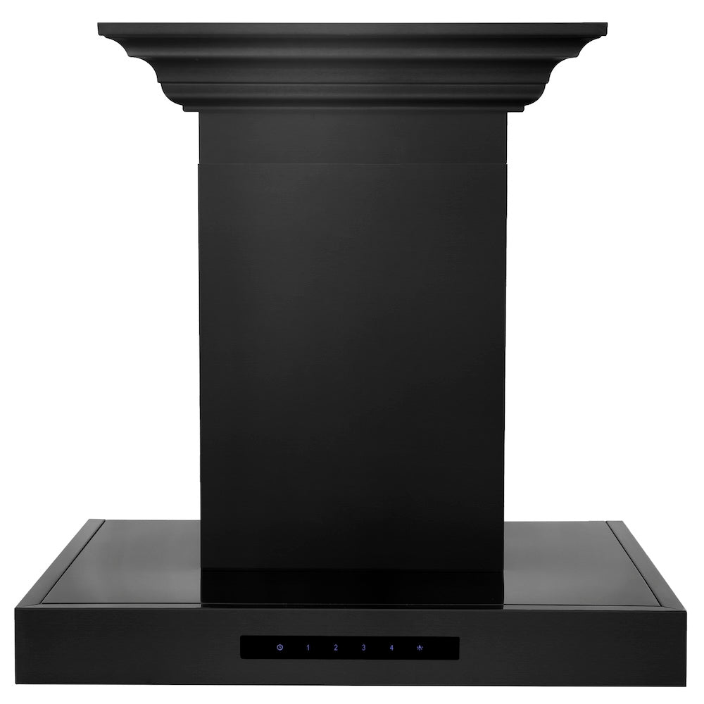 ZLINE Convertible Vent 24-inch range hood in black stainless steel BSKENCRN-24, front view