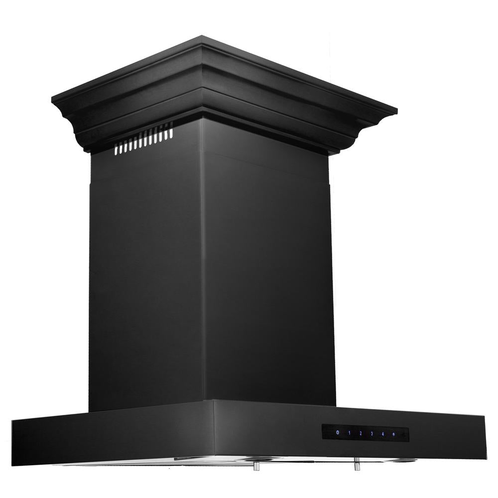 ZLINE Convertible Vent 36-inch range hood in black stainless steel BSKENCRN-36
