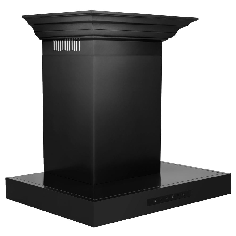 ZLINE Convertible Vent 24-inch range hood in black stainless steel BSKENCRN-24, from above