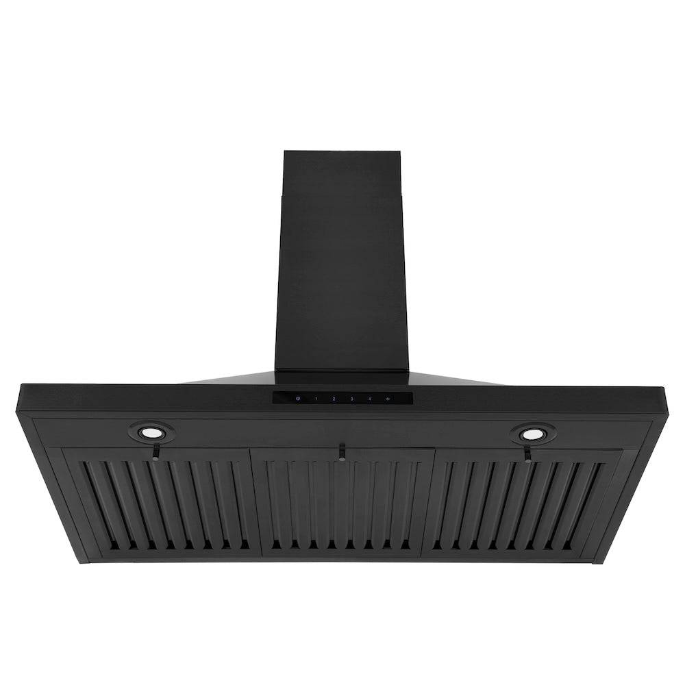ZLINE Convertible Vent 36-inch range hood in black stainless steel BSKBN-36, front view