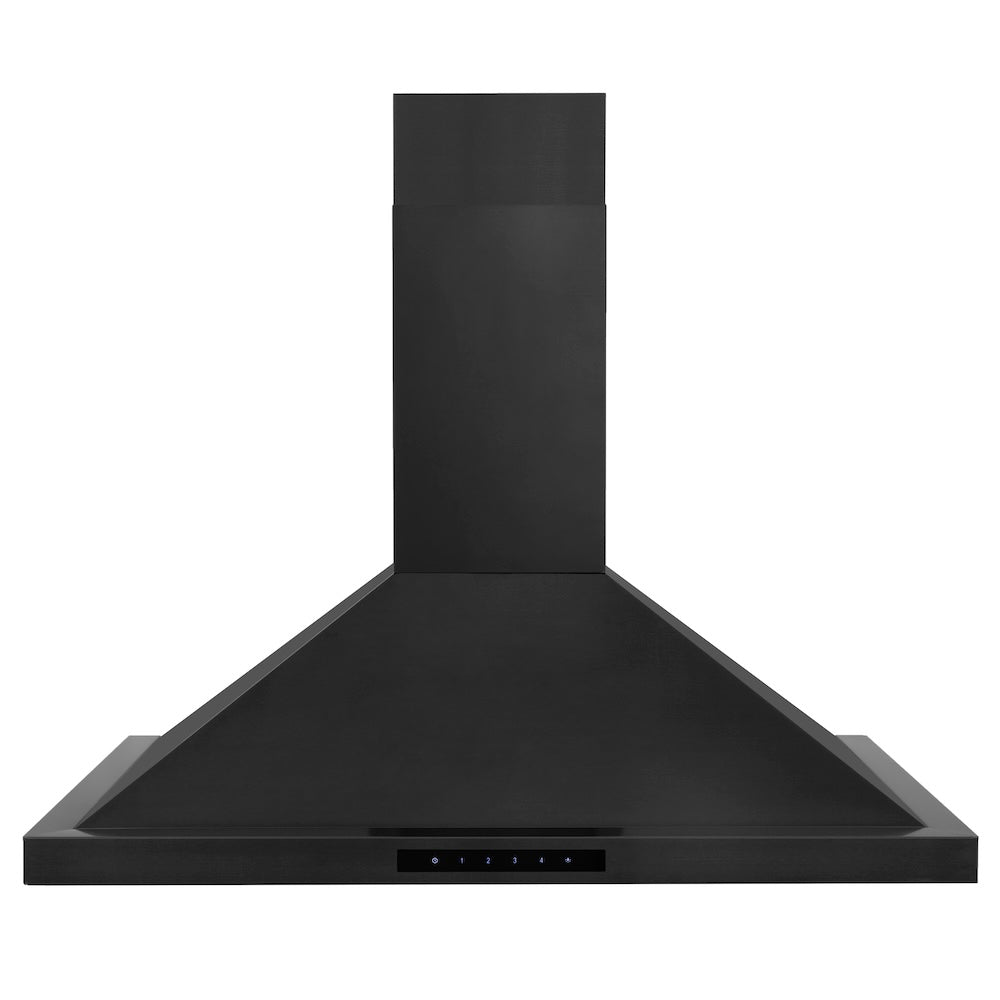 ZLINE Convertible Vent 36-inch range hood in black stainless steel BSKBN-36, front view