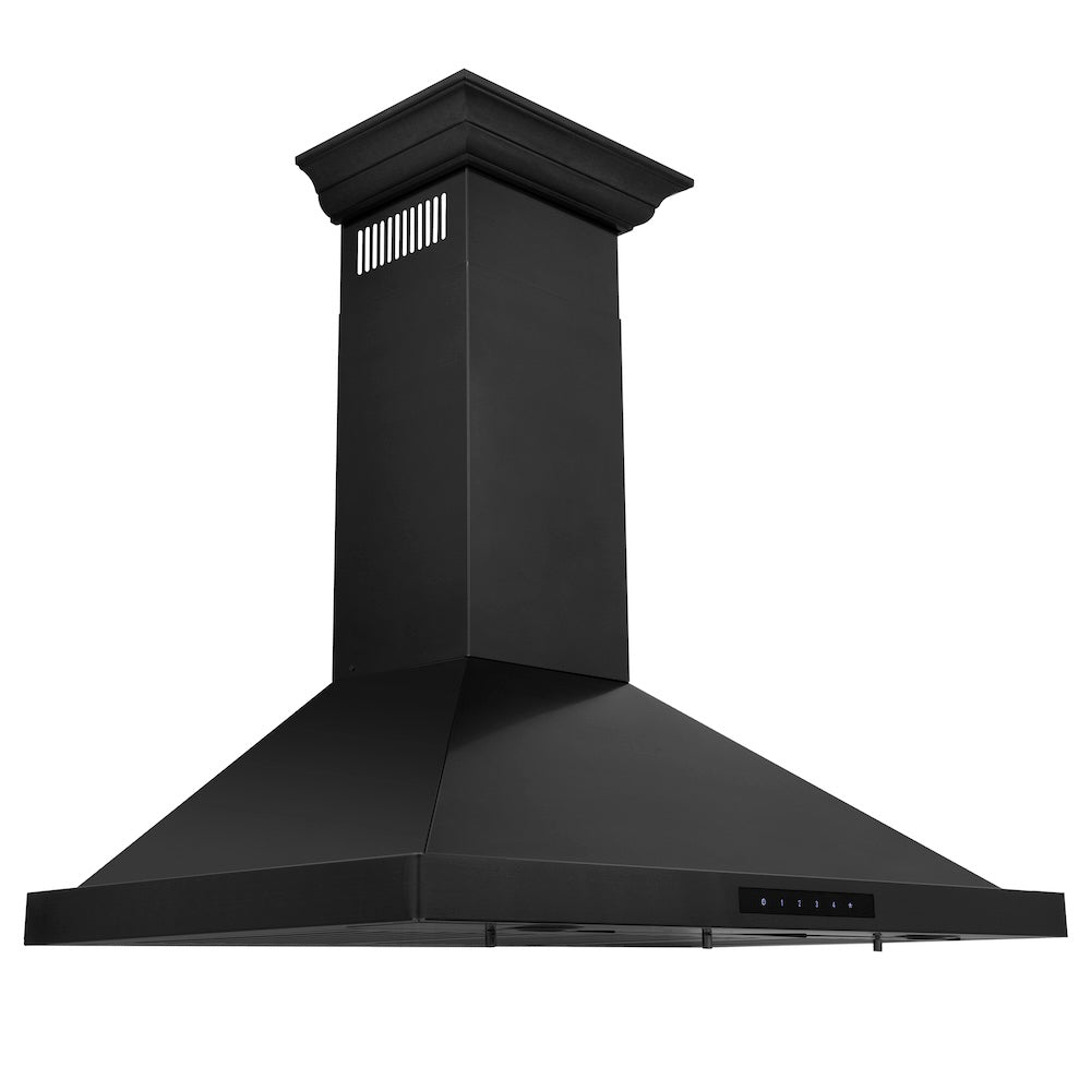ZLINE Convertible Vent 36-inch range hood in black stainless steel BSKBNCRN-36