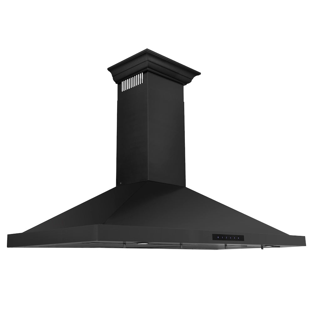 ZLINE Convertible Vent 48-inch range hood in black stainless steel BSKBNCRN-48