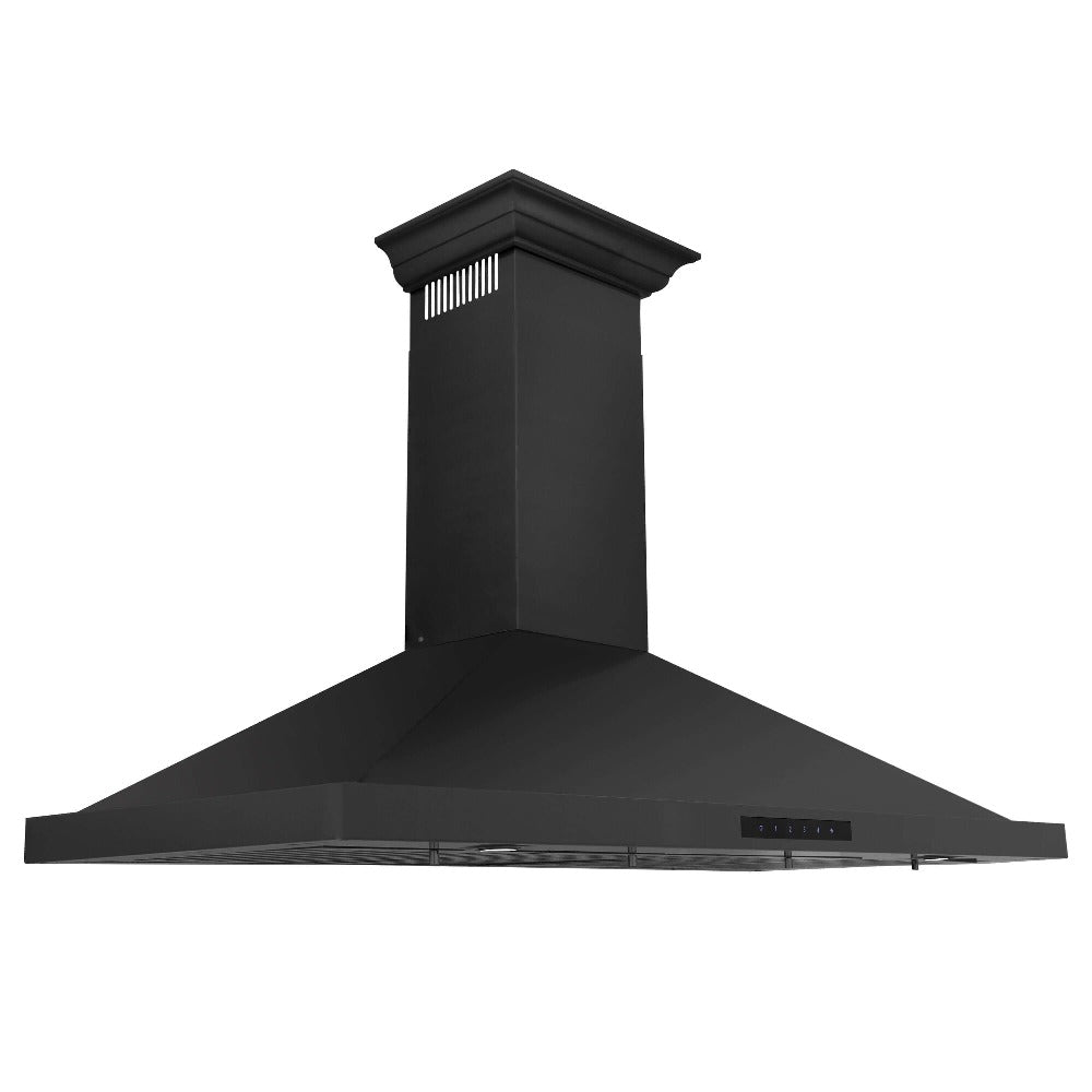 ZLINE Convertible Vent 42-inch range hood in black stainless steel BSKBNCRN-42