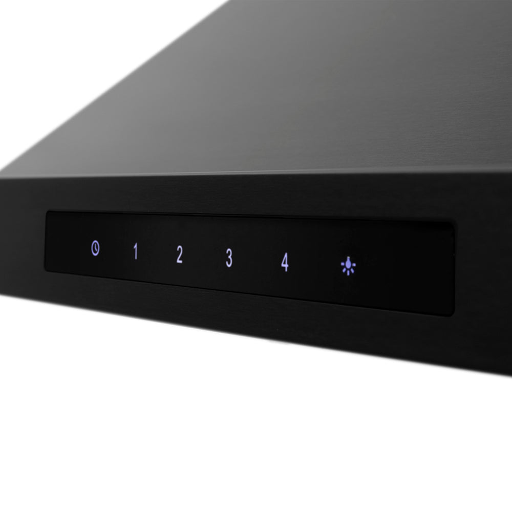 ZLINE Convertible Vent 30-inch range hood in black stainless steel BSKBN-30, detail