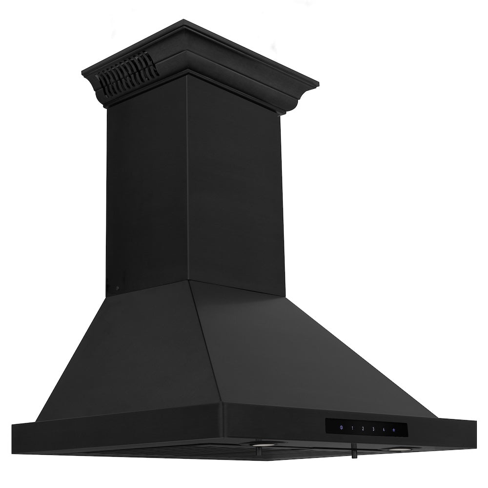 ZLINE CrownSound 24-inch range hood in black stainless steel BSKBNCRN-BT-24, view 3