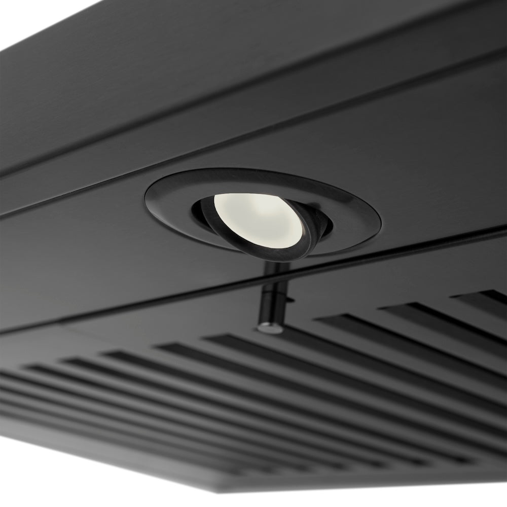 ZLINE Convertible Vent 36-inch range hood in black stainless steel BSKBN-36, detail