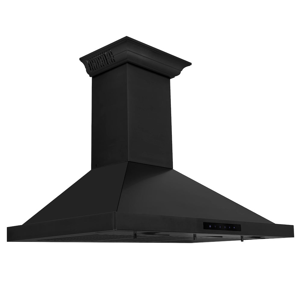 ZLINE CrownSound 36-inch range hood in black stainless steel BSKBNCRN-BT-36, view 4