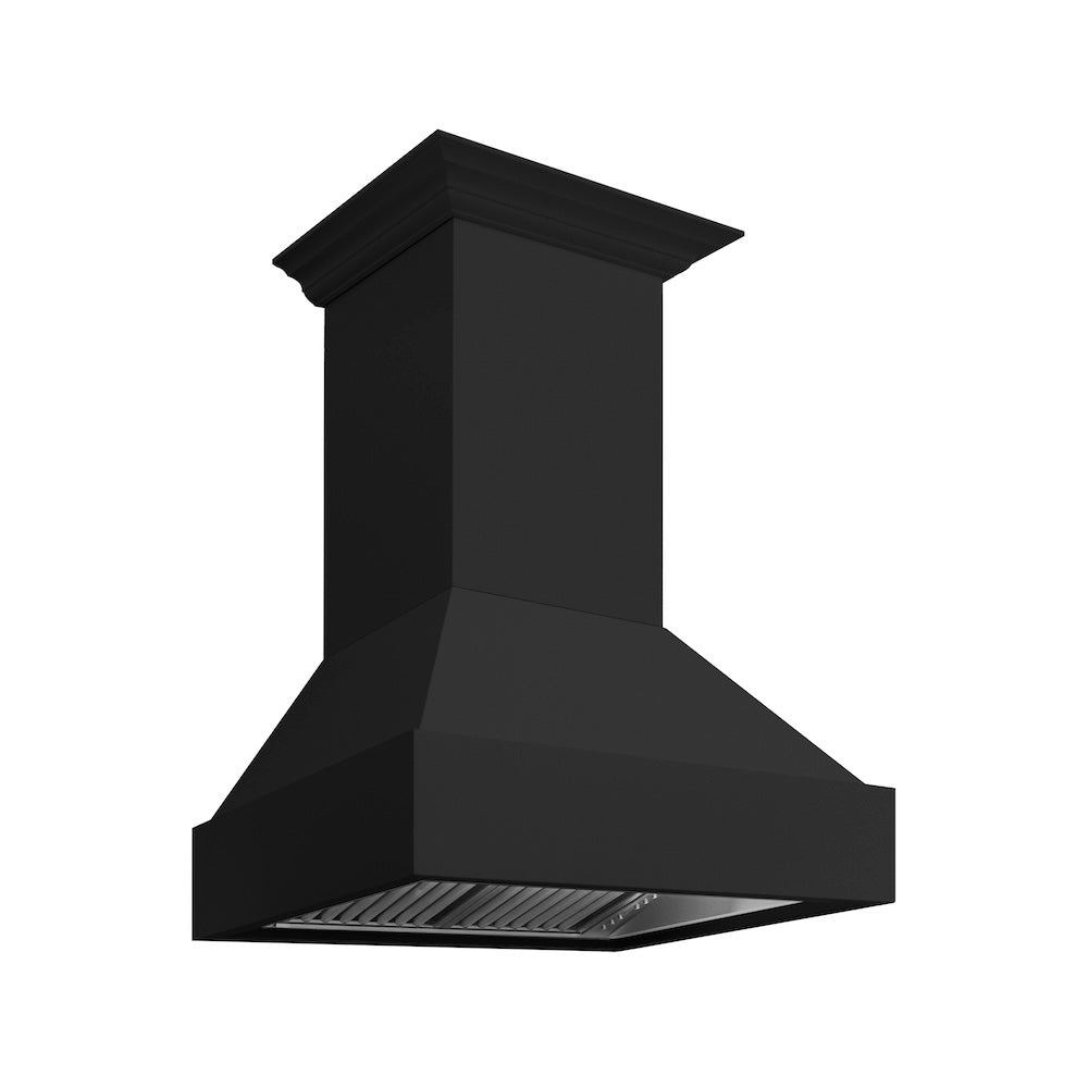 ZLINE Wooden 36-inch range hood in rustic black 355CC-36, view 3