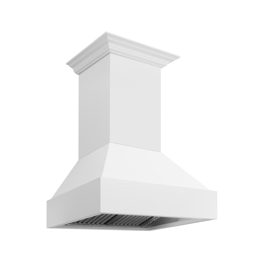 ZLINE Wooden 30-inch range hood in rustic bright white 355WW-30, view 4
