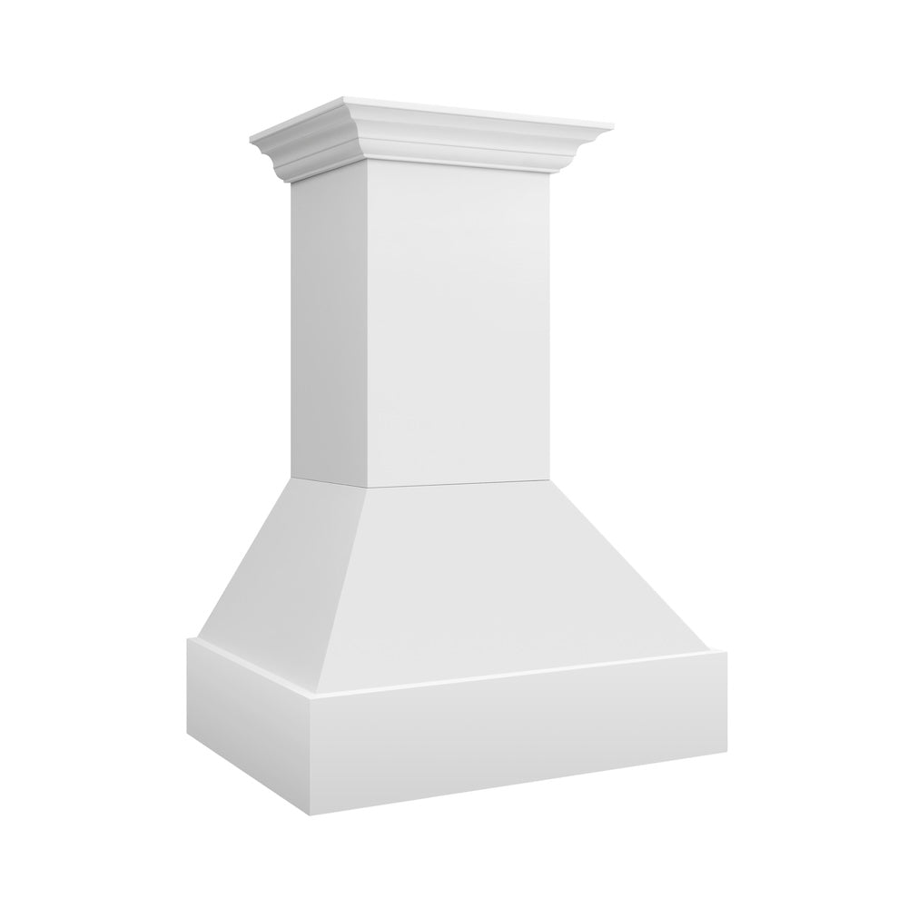 ZLINE Wooden 36-inch range hood in rustic bright white 355WW-36, view 3