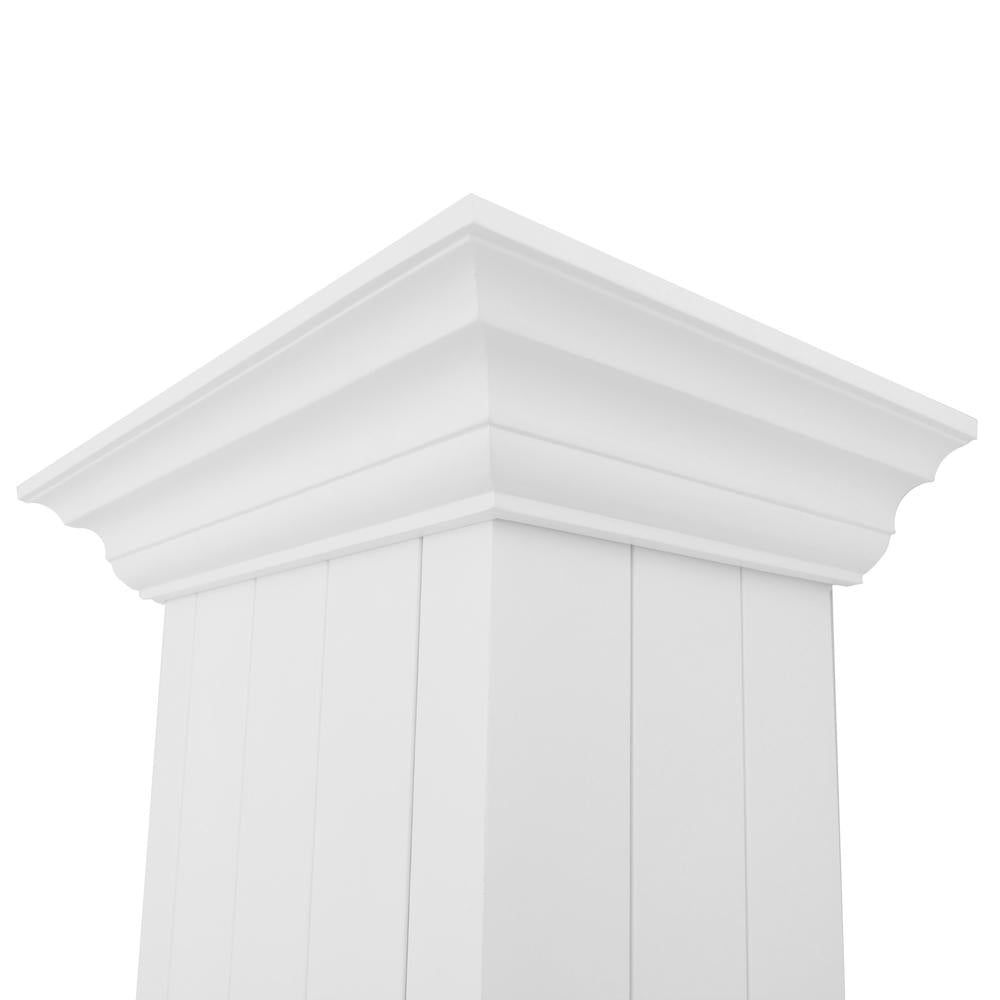 ZLINE Wooden 30-inch range hood in shiplap bright white KPWW-30, detail