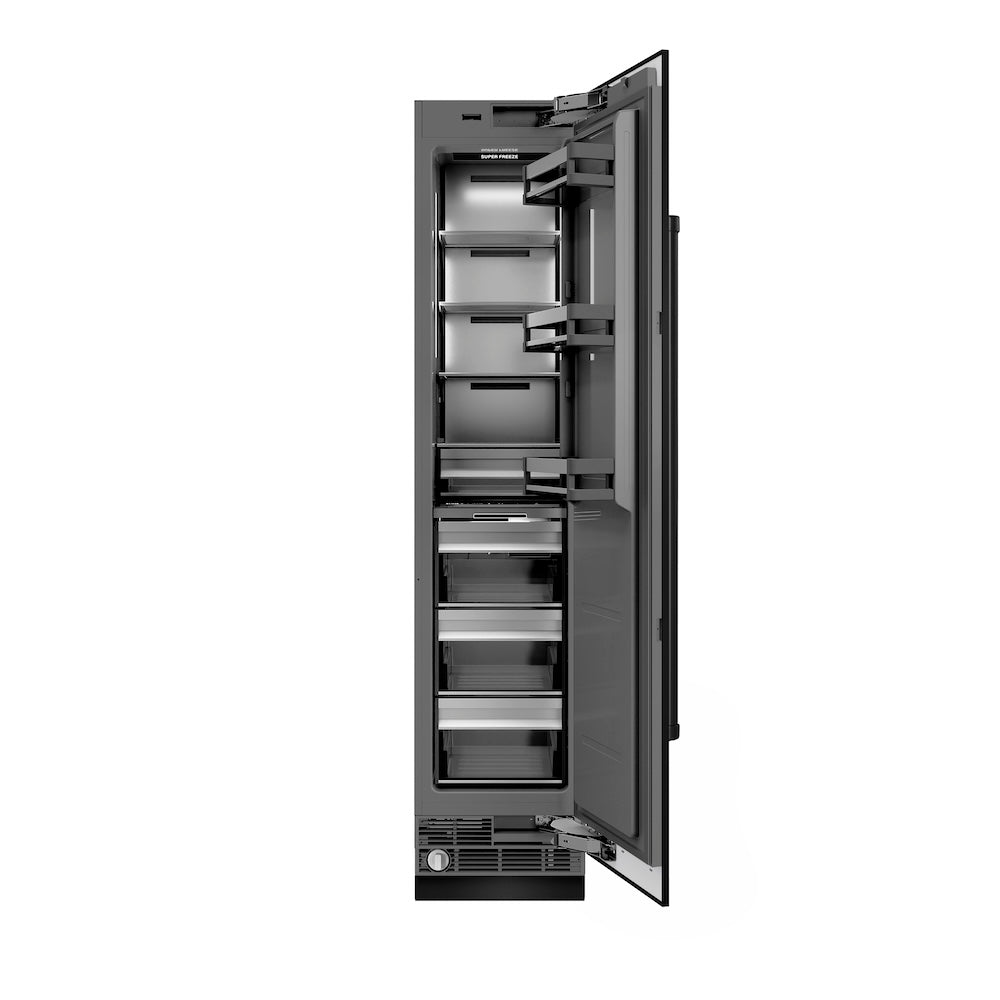 ZLINE 18-inch freezer in black stainless steel with graphite gray interior RCFVR-BS-18