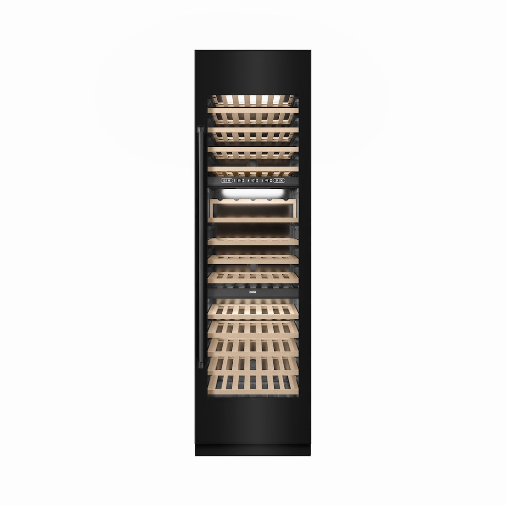 ZLINE 24-inch wine cooler in black stainless steel with graphite gray interior RCWV-BS-24