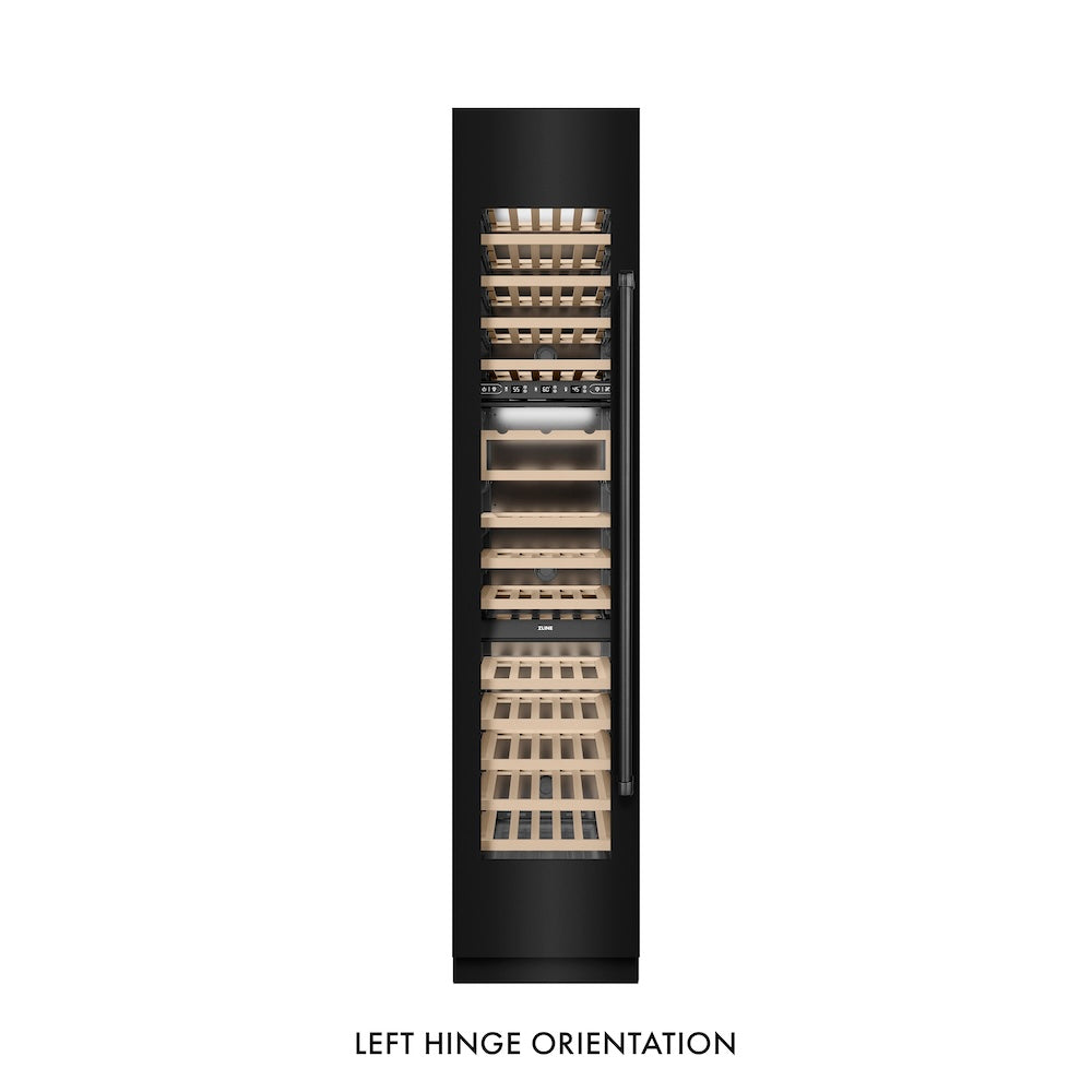 ZLINE 18-inch wine cooler in black stainless steel with graphite gray interior RCWVL-BS-18