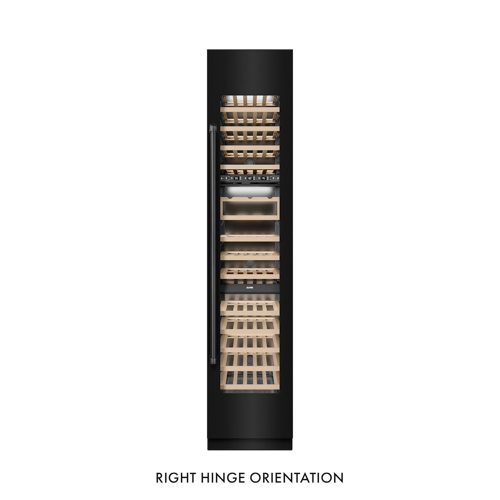 ZLINE 18-inch wine cooler in black stainless steel with graphite gray interior RCWVR-BS-18
