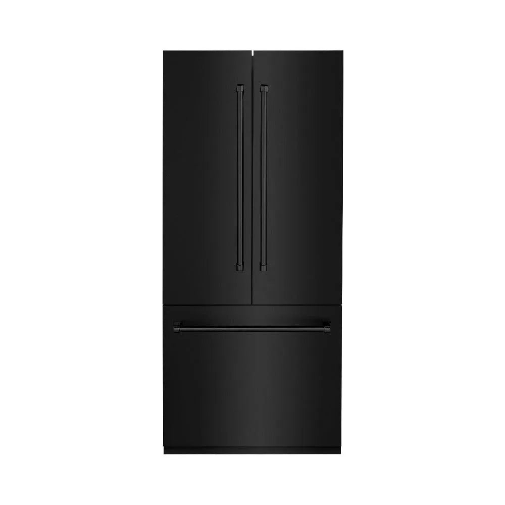 ZLINE 36-inch refrigerator in black stainless steel with bright white interior RBIV-BS-36