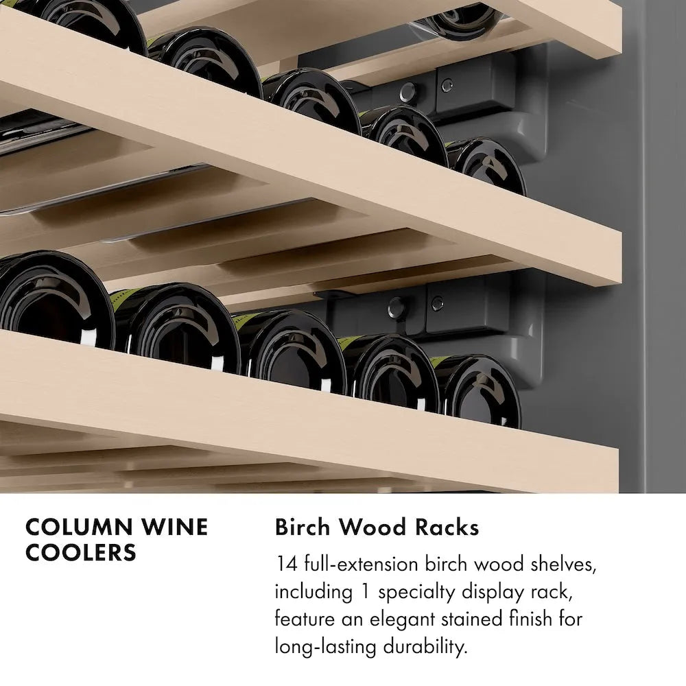 ZLINE Autograph Edition 24-inch wine cooler, panel ready with graphite gray interior and champagne bronze accents RBCWVZ-24-CB, view 3