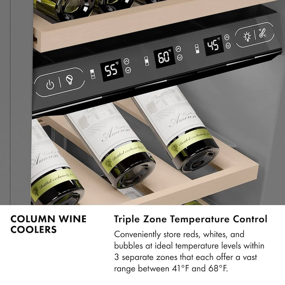 ZLINE Autograph Edition 24-inch wine cooler, panel ready with graphite gray interior and champagne bronze accents RBCWVZ-24-CB, view 5