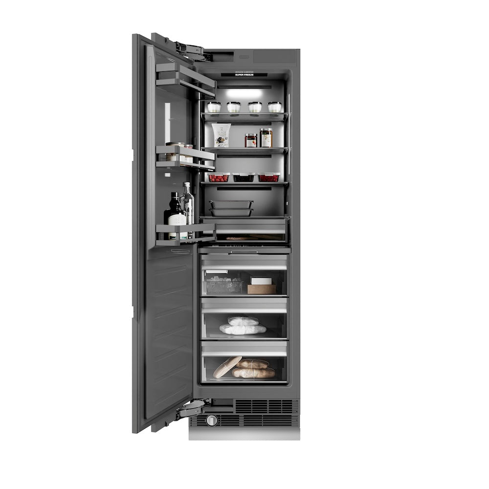 ZLINE 24-inch freezer, panel ready with graphite gray interior RBCFV-24, front view