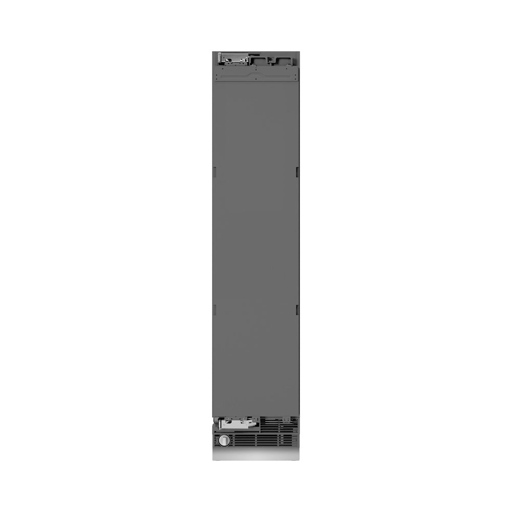 ZLINE Autograph Edition 18-inch freezer, panel ready with graphite gray interior and champagne bronze accents RBCFVLZ-18-CB, front view