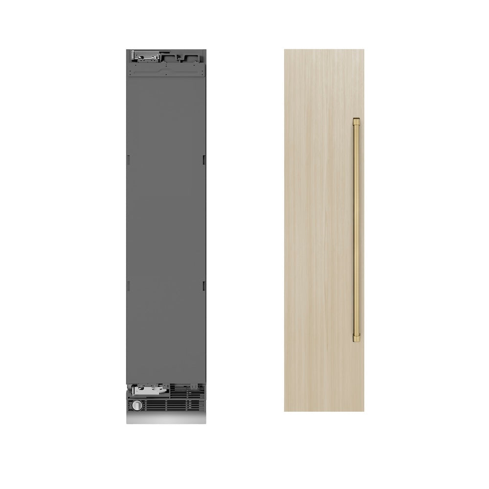 ZLINE Autograph Edition 18-inch freezer, panel ready with graphite gray interior and champagne bronze accents RBCFVLZ-18-CB, view 6