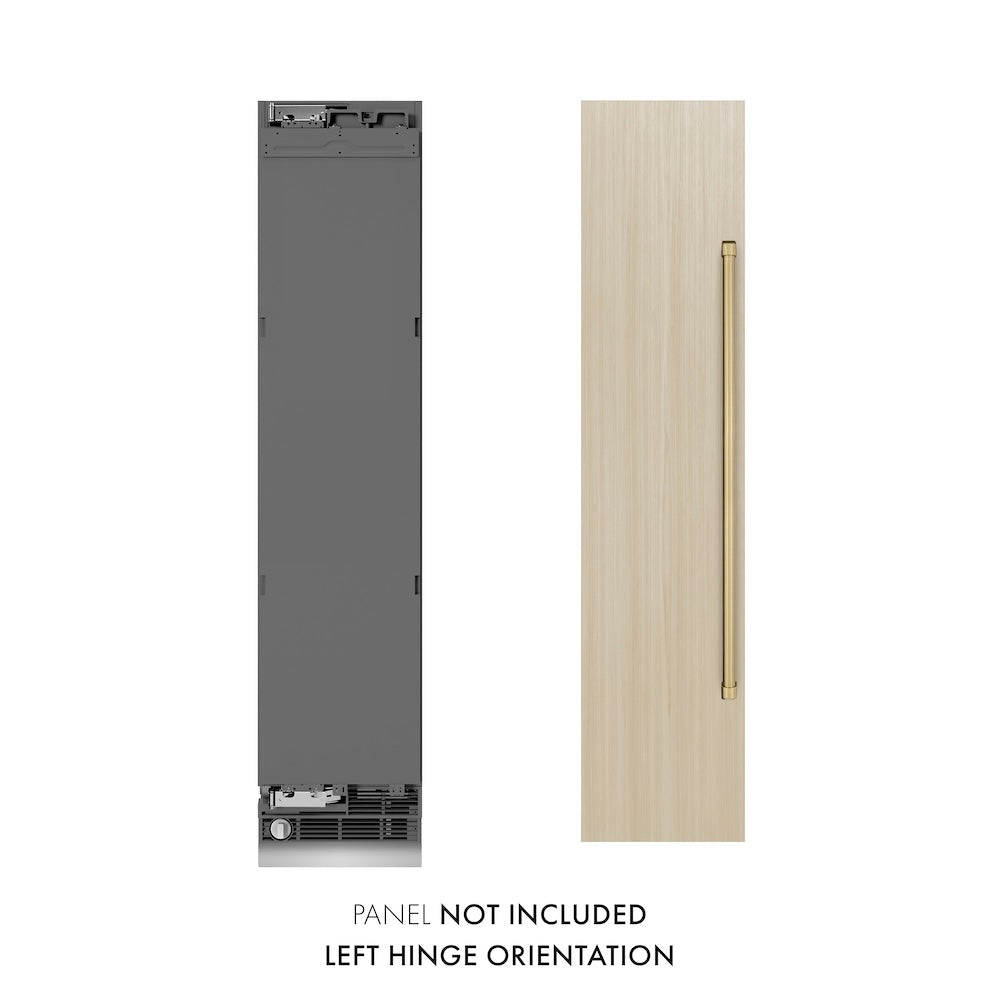 ZLINE Autograph Edition 18-inch freezer, panel ready with graphite gray interior and champagne bronze accents RBCFVLZ-18-CB, view 2