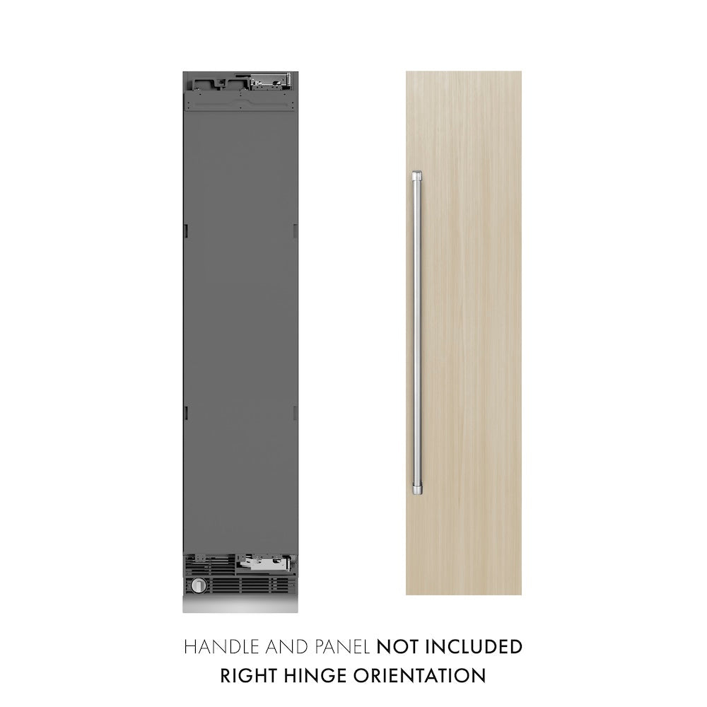 ZLINE 18-inch freezer, panel ready with graphite gray interior RBCFVR-18, view 2