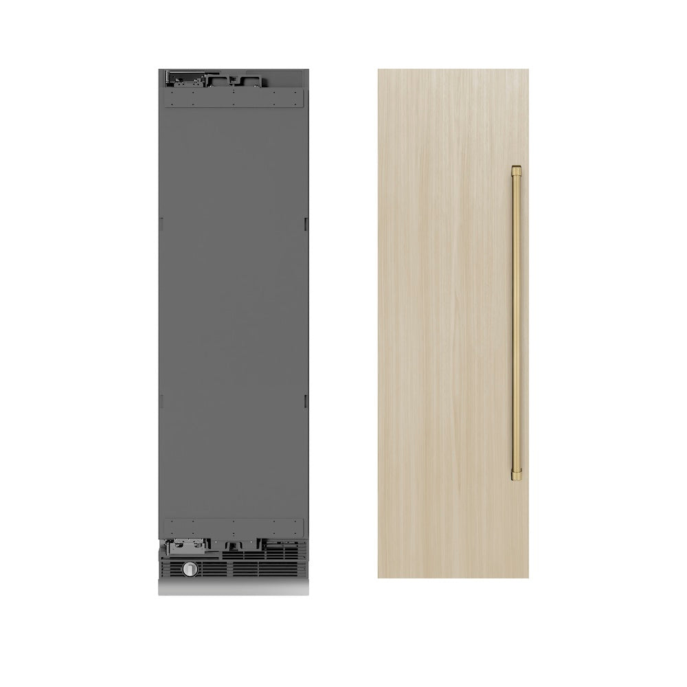 ZLINE Autograph Edition 24-inch freezer, panel ready with graphite gray interior and champagne bronze accents RBCFVZ-24-CB, view 6