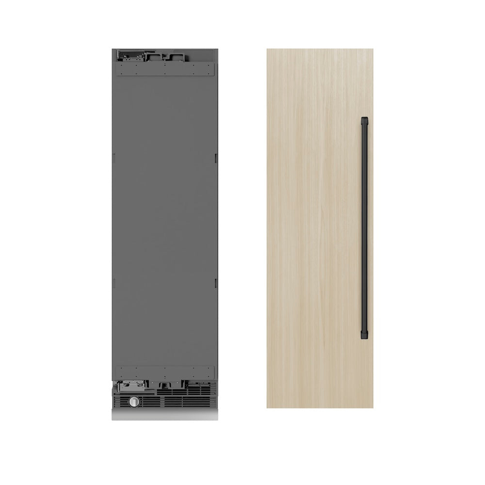 ZLINE Autograph Edition 24-inch freezer, panel ready with graphite gray interior and matte black accents RBCFVZ-24-MB, view 5
