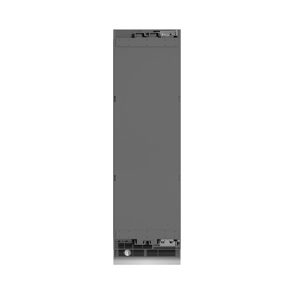 ZLINE Autograph Edition 24-inch refrigerator, panel ready with graphite gray interior and champagne bronze accents RBCRVZ-24-CB, front view