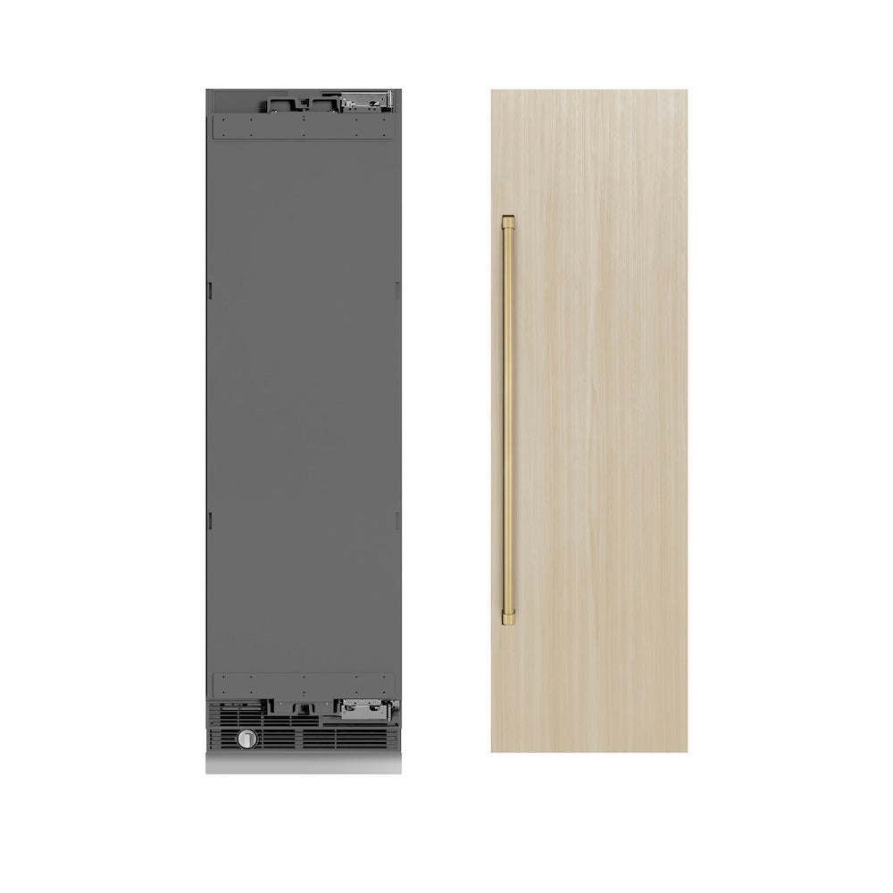 ZLINE Autograph Edition 24-inch refrigerator, panel ready with graphite gray interior and champagne bronze accents RBCRVZ-24-CB, view 5