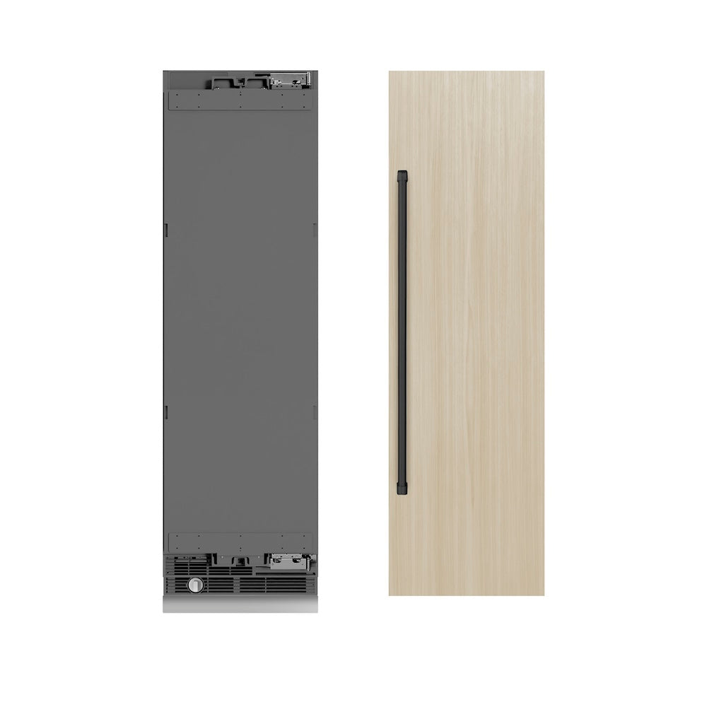 ZLINE Autograph Edition 24-inch refrigerator, panel ready with graphite gray interior and matte black accents RBCRVZ-24-MB, view 5