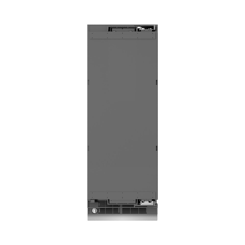 ZLINE Autograph Edition 30-inch refrigerator, panel ready with graphite gray interior and champagne bronze accents RBCRVZ-30-CB, front view