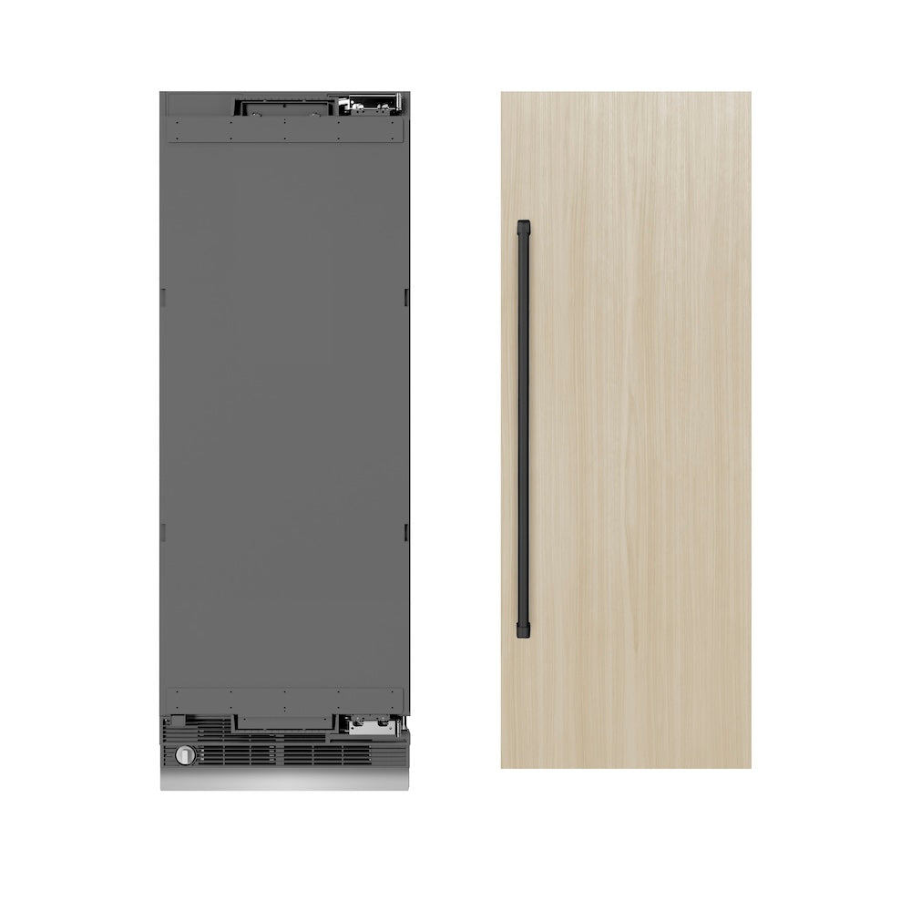 ZLINE Autograph Edition 30-inch refrigerator, panel ready with graphite gray interior and matte black accents RBCRVZ-30-MB, view 5