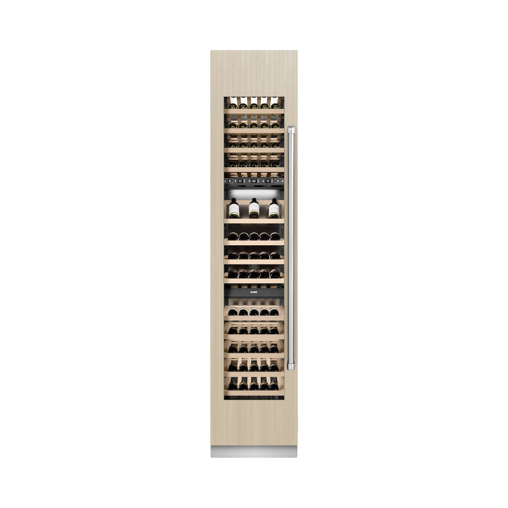 ZLINE 18-inch wine cooler, panel ready with graphite gray interior RBCWVL-18, front view