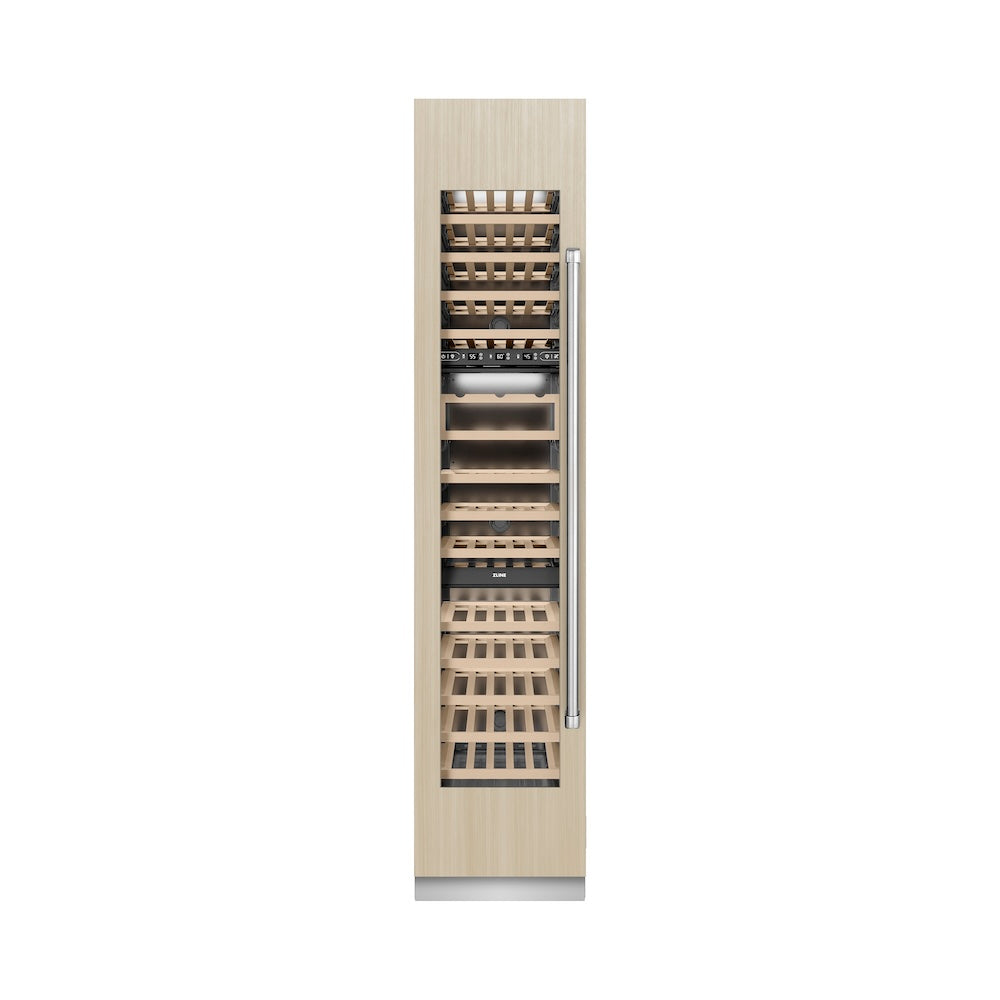 ZLINE 18-inch wine cooler, panel ready with graphite gray interior RBCWVL-18, front view