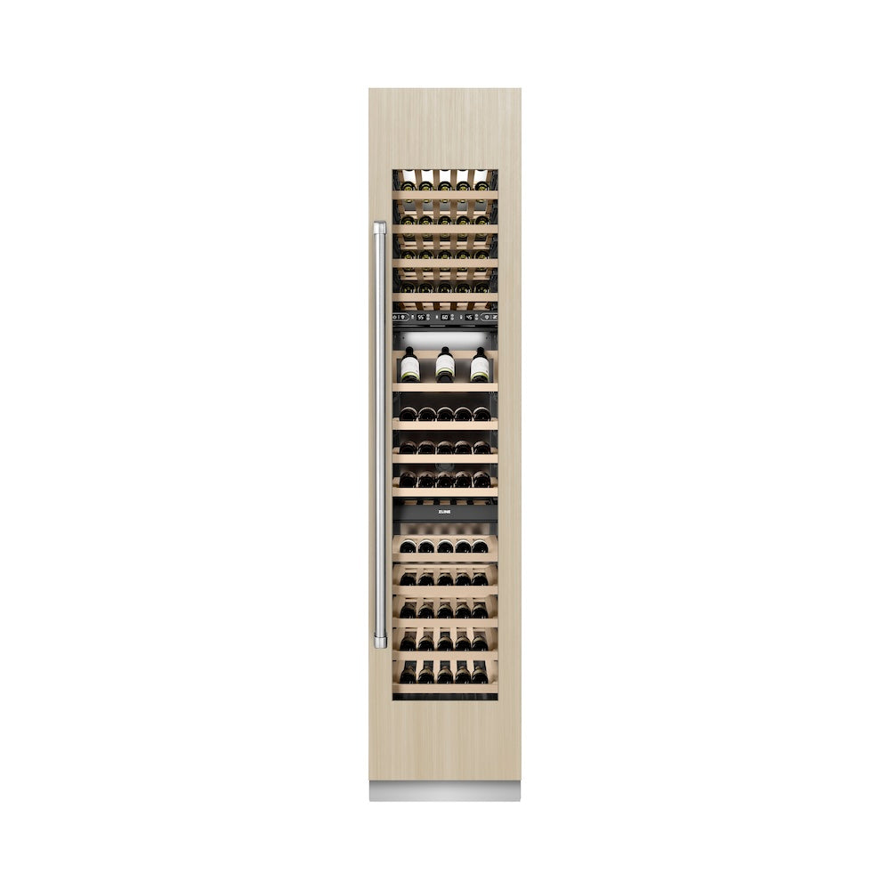 ZLINE 18-inch wine cooler, panel ready with graphite gray interior RBCWVR-18, front view