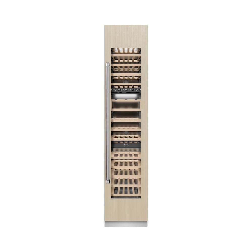 ZLINE 18-inch wine cooler, panel ready with graphite gray interior RBCWVR-18, front view