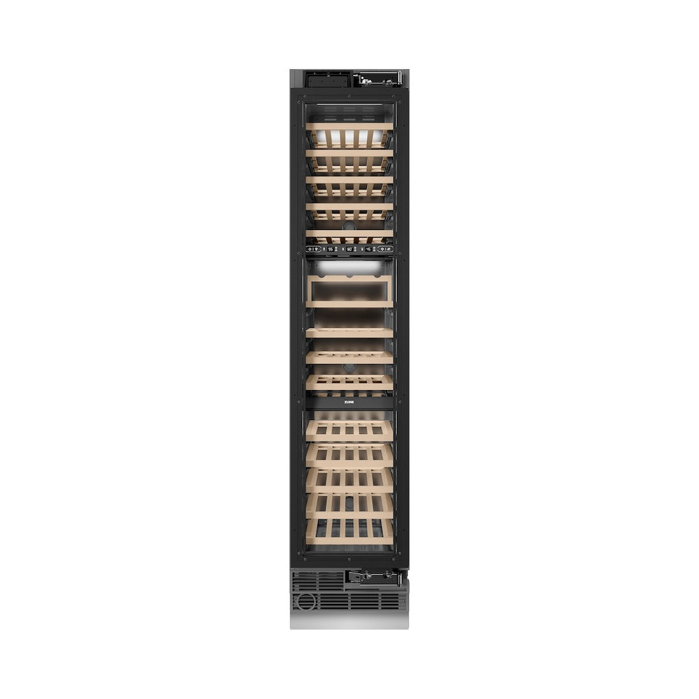 ZLINE 18-inch wine cooler, panel ready with graphite gray interior RBCWVR-18, front view