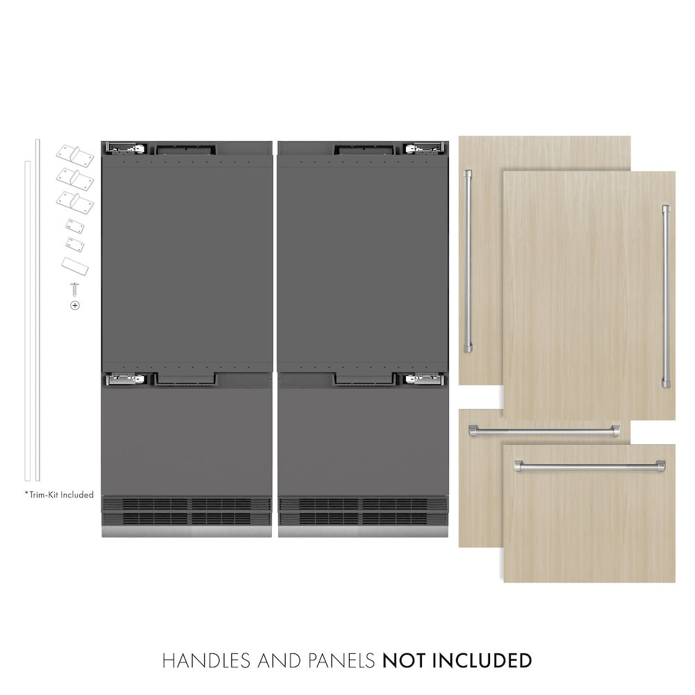ZLINE 72-inch refrigerator, panel ready GRBIT-72, front view
