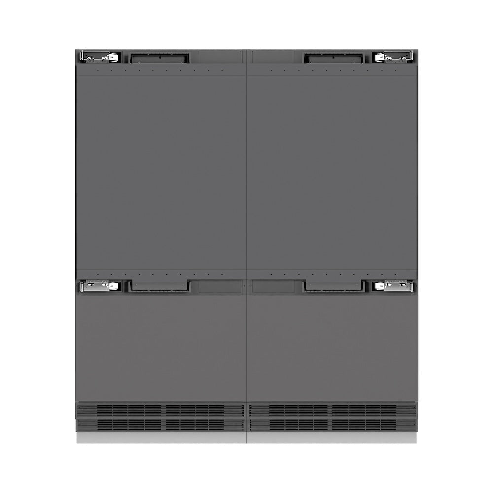 ZLINE Autograph Edition 72-inch refrigerator, panel ready with graphite gray interior and champagne bronze accents GRBITZ-72-CB, front view