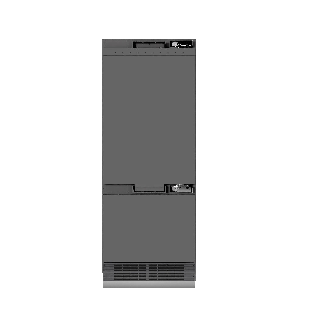 ZLINE 30-inch refrigerator, panel ready with graphite gray interior GRBIV-30, front view