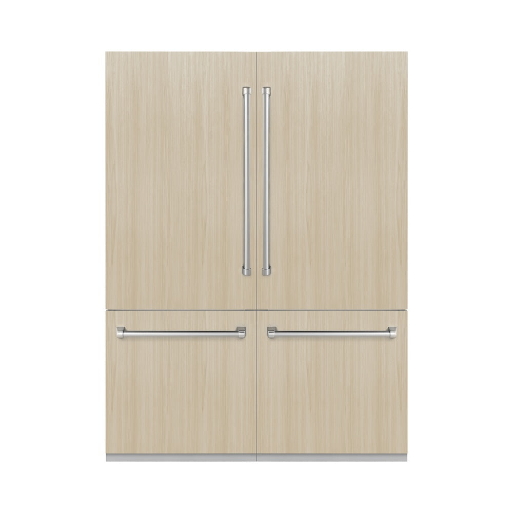 ZLINE 60-inch refrigerator, panel ready with graphite gray interior GRBIV-60, front view